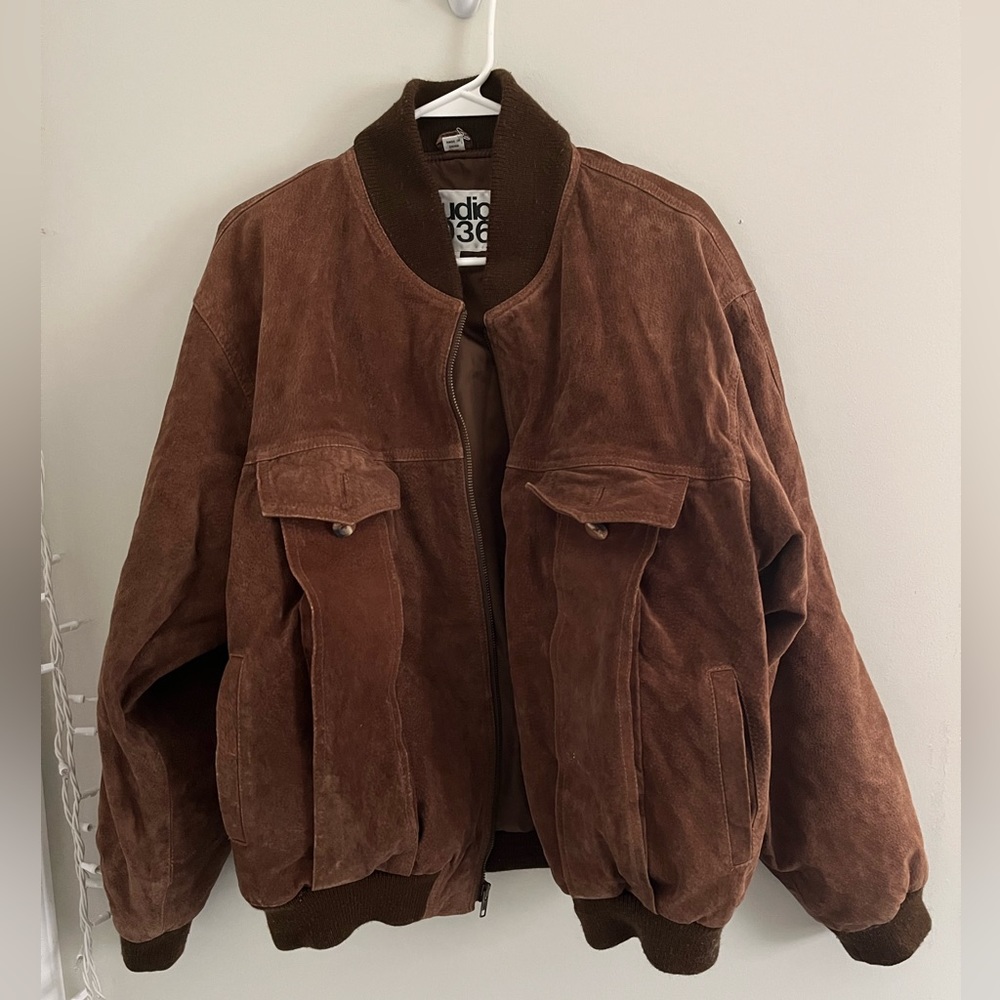 Studio 7036 Leather Bomber Jacket